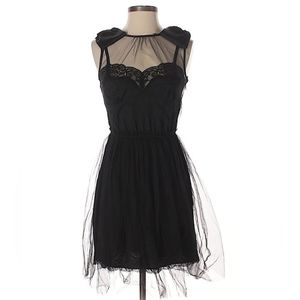 Rodarte for Target Tulle & Lace Little Black Dress - Size Large